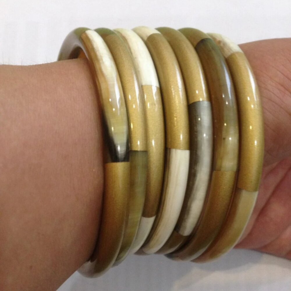 Set 7 bangles buffalo horn